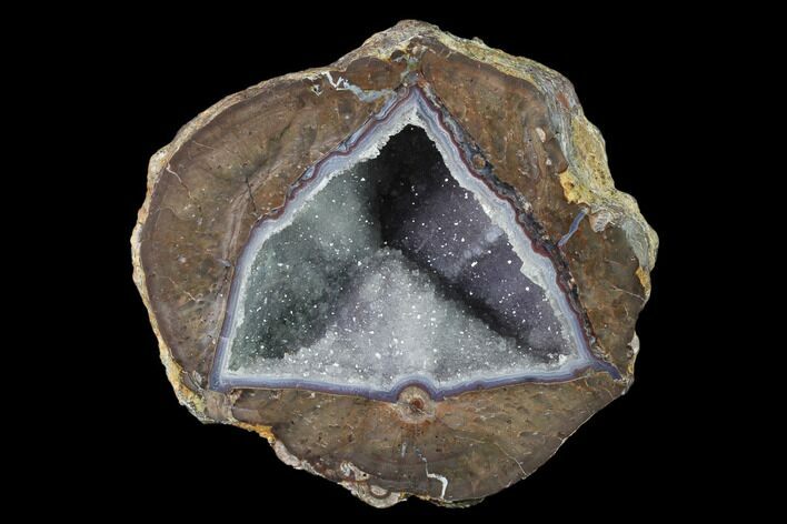 Crystal Filled Dugway Geode (Polished Half) - Utah #141312